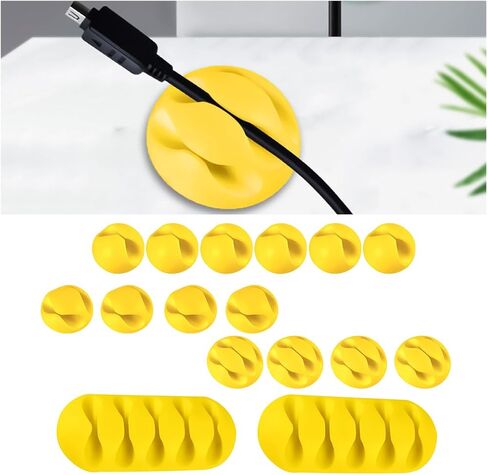 16PCS Car Cable Clips, Self-Adhesive Vehicle Charging Cord Organizer Holder, Charger Wire Manangement Keeper for Home, Office, Nightstand, Universal Auto Interior Accessories （Black） in Saudi Arabia