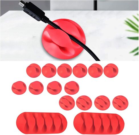 16PCS Car Cable Clips, Self-Adhesive Vehicle Charging Cord Organizer Holder, Charger Wire Manangement Keeper for Home, Office, Nightstand, Universal Auto Interior Accessories （Black） in Saudi Arabia