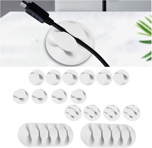 16PCS Car Cable Clips, Self-Adhesive Vehicle Charging Cord Organizer Holder, Charger Wire Manangement Keeper for Home, Office, Nightstand, Universal Auto Interior Accessories （Black） in Saudi Arabia