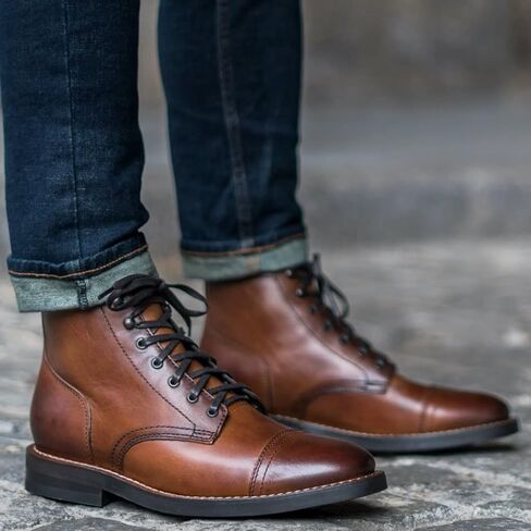 Thursday Boot Company Men's Captain Rugged and Resilient Cap Toe Boot, Brandy, 8 in Saudi Arabia