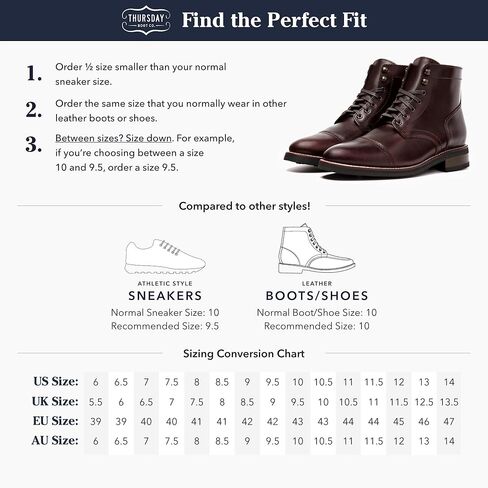 Thursday Boot Company Men's Captain Rugged and Resilient Cap Toe Boot, Brandy, 8 in Saudi Arabia