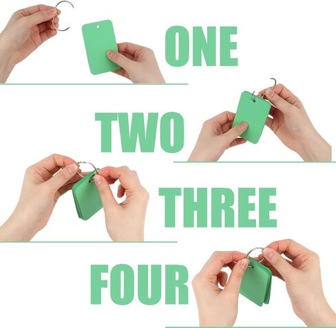 250PCS Index Cards with Ring, Lined Index Cards with Cover 2 x 3.4 Inch Ruled Study Cards Business Cards Memo Scratch Pads Bookmark in Saudi Arabia