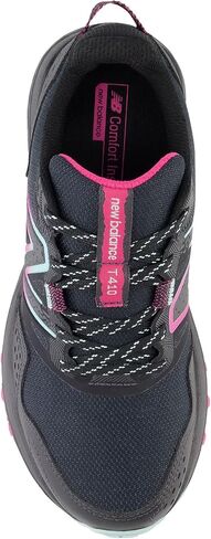 New Balance Women's 410v8 Trail Running Shoe, Black/Bright Cyan/Hi-Pink, 8.5 W in Saudi Arabia