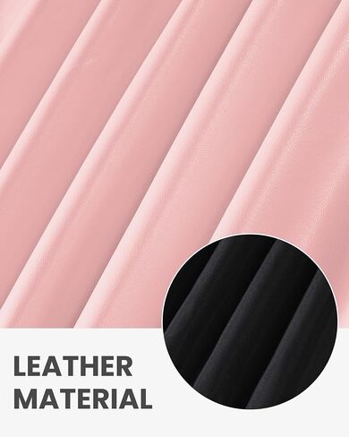 Auranso Girls Faux Leather Skirts A-Line Mini Skirts for Girls with Two Pockets in Saudi Arabia
