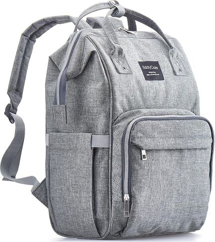 KiddyCare Diaper Bag Backpack | Baby Diaper Bags with Changing Station for Mom | Multifunction Travel Back Pack Maternity Baby Bags Waterproof Tote Bag Spacious, Unisex Stylish | Gray in Saudi Arabia