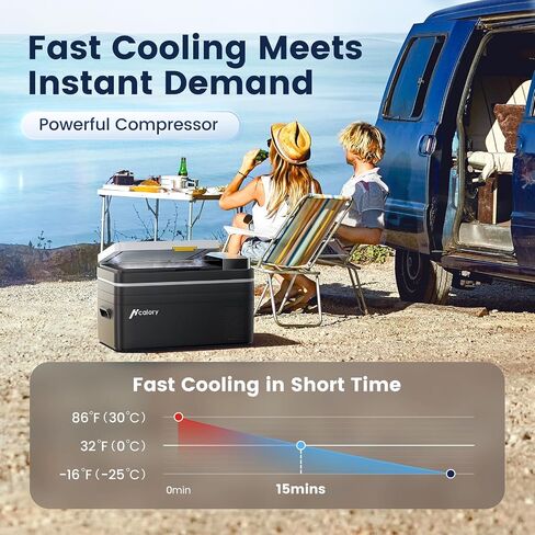 HCALORY 12 Volt Refrigerator 27QT (25 Liter) Portable Electric Compressorre Freezer Fridge with 12/24V DC & 110-240V AC for Camping, Car, RV, Truck, Outdoor or Indoor in Saudi Arabia