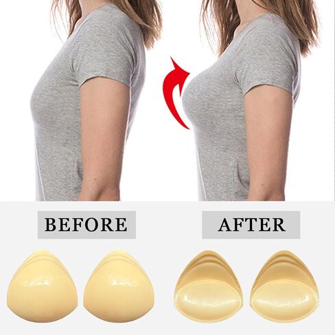 Bra Pads Double Sided Bra Inserts Women's Triangle Croppable Adhesive Breast Lift Bra Pad for Swimsuit Bikini Dress in Saudi Arabia