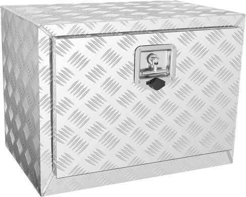 VEVOR Underbody Truck Box, 48" x 17" x 18" Pickup Storage Box, Heavy Duty Aluminum Diamond Plate Tool Box with Lock and Keys, Waterproof Trailer Storage Box with T-Handle Latch for Truck, Van, Trailer in Saudi Arabia