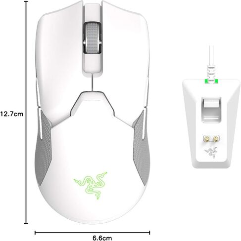 ماوس الألعاب اللاسلكي Razer Viper Ultimate خفيف الوزن: أسرع مفاتيح الألعاب - مستشعر بصري 20K DPI - إضاءة Chroma - 8 أزرار قابلة للبرمجة - بطارية 70 ساعة - أسود كلاسيكي | أسرع مفاتيح الألعاب، مستشعر بصري 20K DPI، إضاءة Chroma، 8 Progr in Kuwait
