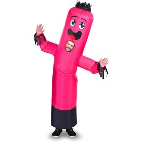 Wacky Inflatable Tube Man Costume Waving Blow Costume Flailing Arm Guy Costume for Adult Men