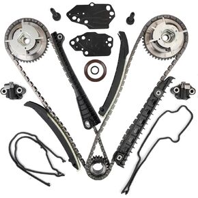 Timing Chain Kit Camshaft Drive Phaser Repair Kit Compatible With Ford Expedition, F-150, F-250, F-350 Super Duty, Lincoln Mark LT, Navigator 5.4L 3V Valve Triton 2004-2013 Replace 3R2Z-6A257-DA