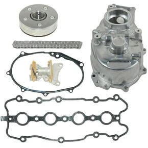 GELUOXI Camshaft Adjuster Housing Cover Timing Chain Kit Replacement for 2005-2008 VW Jetta Golf GTI Passat Audi A4 TT 2.0L Part# 06F109088J, 06F103107G, 06D109229B, 06F109217A