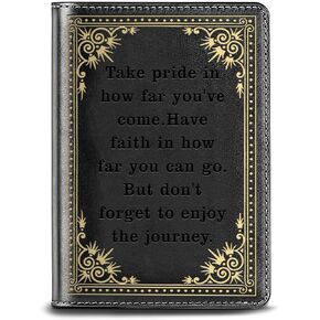 Inspirational Gift Appreciate Lined Journal Notebook Graduation Gift Take Pride in How Far You've Come Writing Notebook Encouragement Gift,Random one (Black),(Take pride-Black)