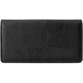 Cork Wallet Women Vegan Slim for Cards, Notes and Coins Natural Color