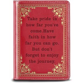 Inspirational Gift Appreciate Lined Journal Notebook Graduation Gift Take Pride in How Far You've Come Writing Notebook Encouragement Gift,Random one (Black),(Take pride-Black)