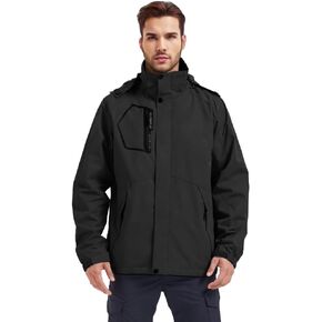 Men's Rain Jacket Waterproof Lightweight Hood jackets for Hiking Cycling Travel Raincoat S-4XL
