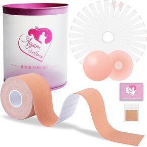 Boobtape for Breast Lift, Body Tape, Nipple Covers - Large Breasts, A-G Cup - 20 Double-Sided Clothing Tape