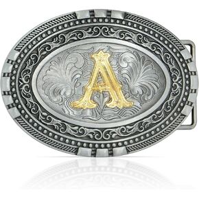 Western Belt Buckles Men Women: Belt Buckle 26 Initial Belt Buckles Men Western Belt Buckles for Men Women Boy Cowboy Cowgirl