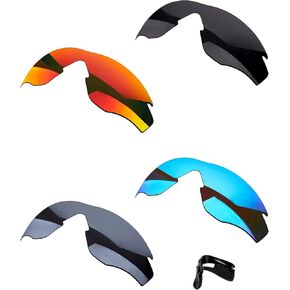 OOWLIT 4 Pieces Replacement Sunglass Lenses & Nose Pads Compatible with Oakley M2 Frame Polarized