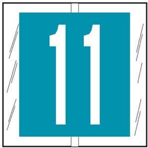 tabbies Original COL'R'TAB 11500 Series Numeric Labels, Light Green, 3", 1-1/2"H x 1-1/2"W, Heavy Duty Paper & Fade-Resistant, Made in The USA, 500 Labels/Roll