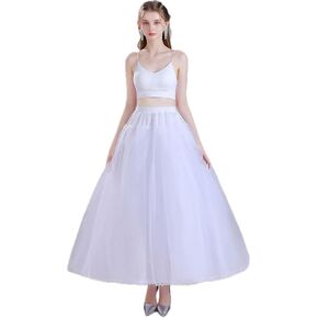Long Hoopless Petticoat Crinoline Underskirt Slips for Wedding Dress