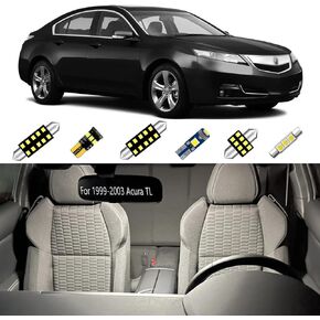 13pcs Interior LED Lights Fits for Acura TL 1999 2000 2001 2002 2003 Super Bright 6000K White LED Interior Light Bulbs Kit