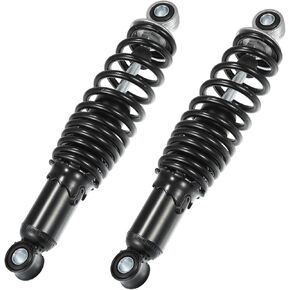 1 Pair Motorcycle Rear Suspension Shock, 290mm Rear Air Suspension Shocks Struts Spring Universal for Motorcycle Durable Steel Black Left Right