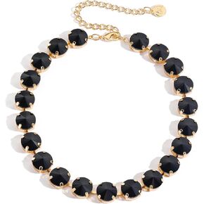 Firstmeet Round Crystal Rhinestone Collar Necklace Wedding Sparkly Colorful Crystal Choker For Women in Kuwait