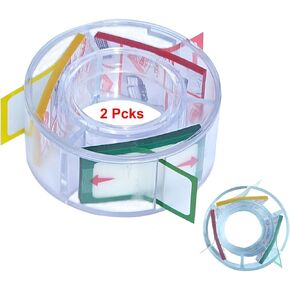 Extractable PET Arrow Clear Sticky Notes, Page Tabs, Sticky Tabs for annotated Book Page Markers and categorized Document Bookmarks(2 Sets/Box)