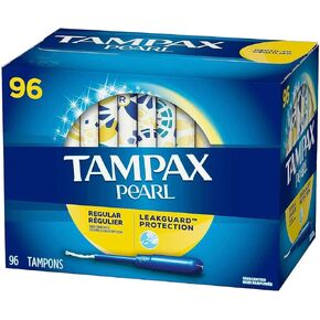 Tampax Pearl Regular Absorbency Unscented Tampons, 96 Count, Pack of 1 in Kuwait
