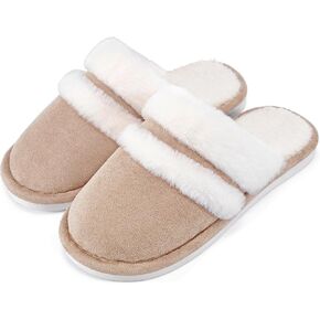 Slippers for Women House Shoes: Fuzzy Memory Foam Comfortable Bedroom Womens Slippers Winter Warm Non Slip Indoor Outdoor Shoes