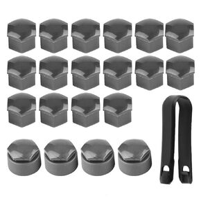 Anti-Theft Wheel Nut Rim Cover,20pcs Nut Car Wheel Auto Hub Screw Cover 17mm(Grey)