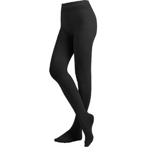 Women's Solid Colored Opaque Microfiber Footed Tights
