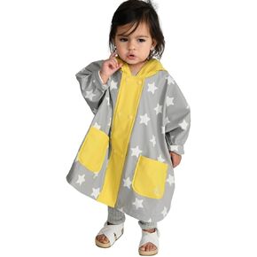 7AM Rain Poncho for Kids - Rainwear Collection Hooded Long Sleeve Toddler Printed Raincoat | Lightweight Breathable Material