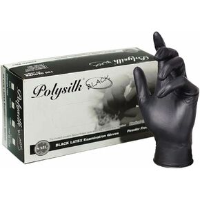 Shamrock Latex Examination Gloves, Black