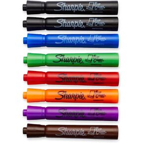 Sharpie 8 Color Flip Chart Marker Set - Low Odor - (Black, Black, Blue, Green, Orange, Red, Purple, Brown)