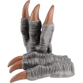 Dinosaur Claw Gloves Realistic Velociraptor Tyrannosaurus Hand Paw Gloves Cosplay Halloween Pretend Play Costume