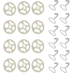 24 PCS Car Seat Cover Buckle Replacement, Plum Plate Vehicle Seat Covers Chucks, Universal Plastic Automotive Locking Clip, Fixed Fastener Accessories for Truck SUV Car (Black)