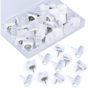 30 Pieces Push Pins, Cute Glass Thumb Tacks for Picture Photo Hanging, Wall Pins for Bulletin Board Posters Photos Postcards Maps Office Home Decorative