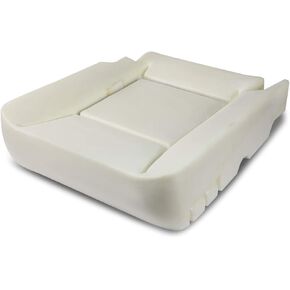 Auto Dynasty Vinyl Cloth Bucket Seat Bottom Lower Cushion Pad Compatible with Dodge Ram 1500 2500 3500 4500 5500 Pickup Truck 06-10, Front Driver Side, White