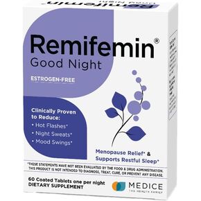 Good Night - Menopause Symptoms Relief & Restful Sleep Support - Clinically Proven Ingredients - Menopause Supplements - Black Cohosh - Estrogen-Free - Made in Germany - 60 Tablets