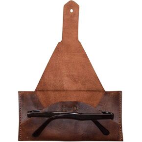 Hide & Drink, Leather Sunglasses Protector/Case/Pouch/Eyewear/Traveling/Outdoors Essentials, Handmade Includes 101 Year Warranty :: Bourbon Brown