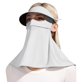 Sun Protection Face Mask, Ice Silk Neck Gaiter, Face Cover, Sun Protection Cap with Earloop for Outdoor Activities