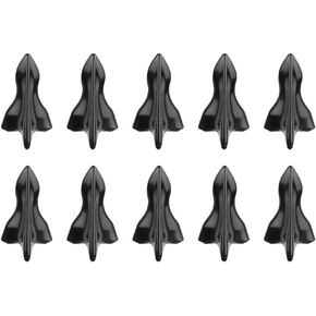 Wakauto Car Shark Fin Diffuser 10Pcs Shark Fin Antenna Cover ABS Roof Bumper Empennage Antenna Decor Car Accessories Universal for Most Sedan, SUV, Van (Black)