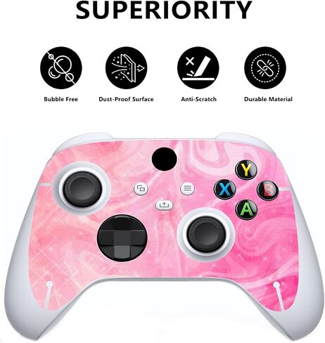 PlayVital Blue Flame Custom Vinyl Skins for Xbox Core Wireless Controller, Wrap Decal Cover Stickers for Xbox Series S Console Controller in Kuwait