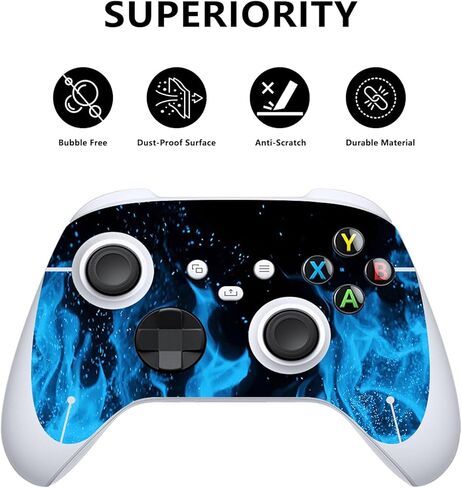 PlayVital 3D Polygon Custom Vinyl Skins for Xbox Core Wireless Controller, Wrap Decal Cover Stickers for Xbox Series S Console Controller in Kuwait