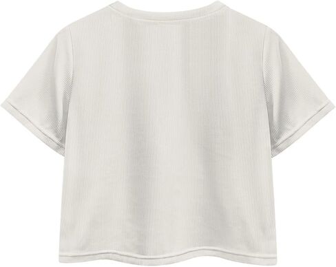 Crop Tops for Girls Size 5-14 Short Sleeve T-Shirt Summer Casual Tees Top Kids Cropped Shirts in Saudi Arabia