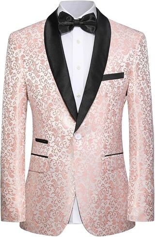 Mens Tuxedo Blazer Suit Jacket One Button Slim Fit Dinner Jackets for Party Prom Wedding Stylish Tuxedo in Saudi Arabia