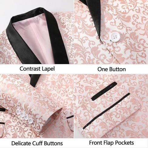 Mens Tuxedo Blazer Suit Jacket One Button Slim Fit Dinner Jackets for Party Prom Wedding Stylish Tuxedo in Saudi Arabia