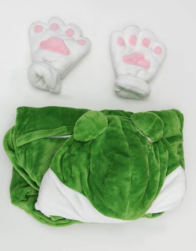 Haikyuu Game Brother Cosplay Onesie Pajama Halloween Green Cat ملابس منزلية للبالغين Kigurumi ملابس نوم بقلنسوة in Kuwait